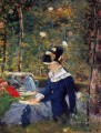 Mujer joven en el jardín Eduard Manet